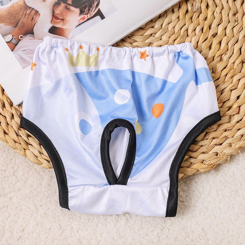 

New Pet Cat Dog Bichon Teddy Menstrual Panties Pet Clothes Print Cute Baby Bloomer Pet Supplies