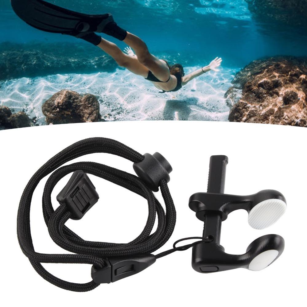 Aluminum Alloy Diving Nose Clip with Lanyard Adjustable Nose Clip Swimming Nose Plug Swimming