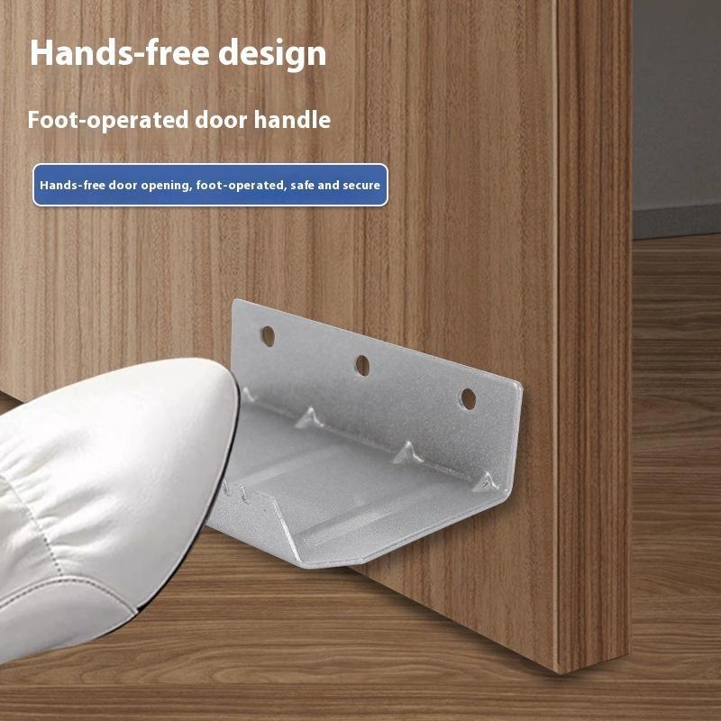 Door Opener Foot Pedal Handle Metal Door Opener No Touch Open Door Hands-free Door Pull Avoid Contact Convenient Foot Hardware