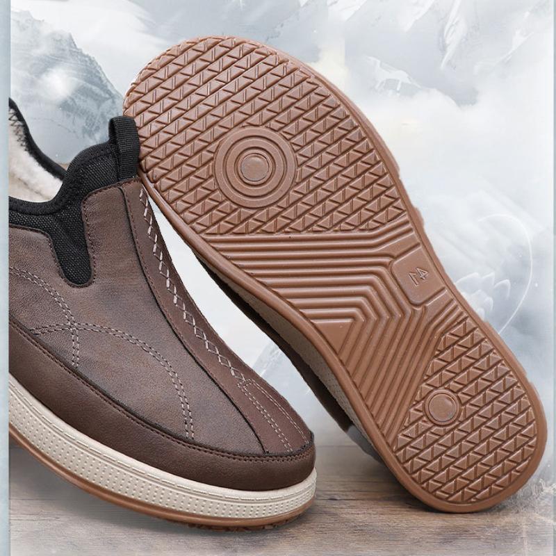 Winter New Non-slip and Waterproof Middle-aged and Elderly Cotton Shoes, One-pedal Snow Boots