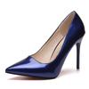 Fashion 2025 HOT Women Shoes Pointed Toe Pumps Patent Leather Dress High Heels Boat Shoes Wedding Shoes Zapatos Mujer Blue White