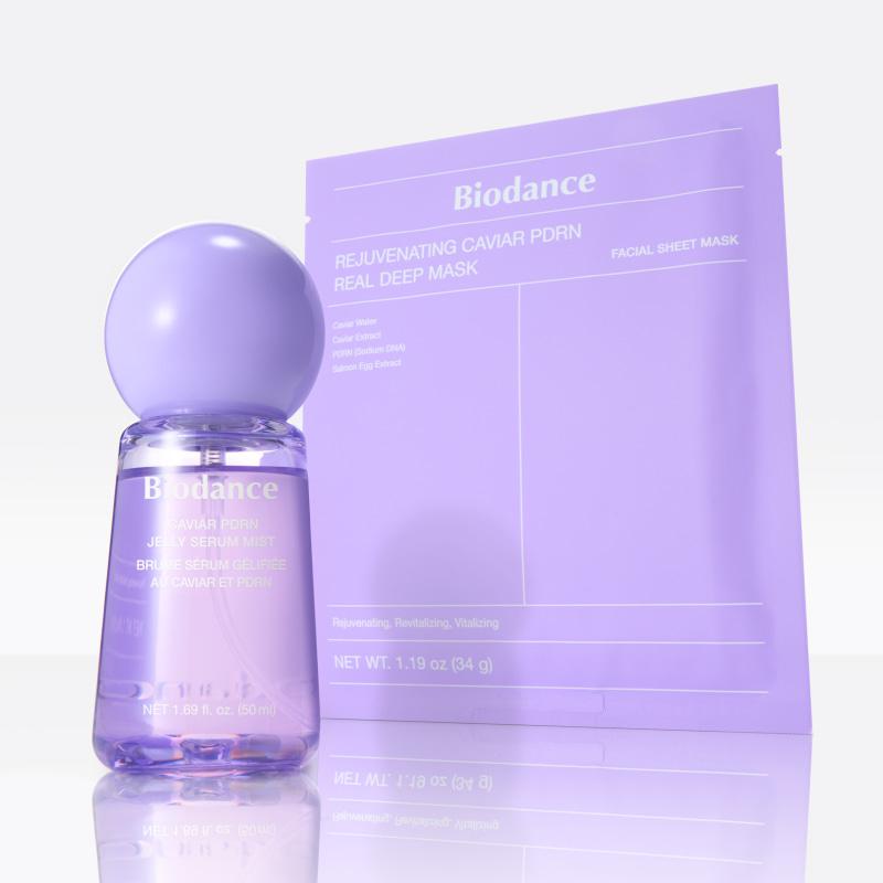 Caviar PDRN Hydrogel Duo (12 Caviar Sheets + Caviar Jelly Mist)