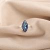 London Blue Topaz Gemstone 925 Stamped Silver Jewelry Handmade Ring Gift For Her RR-65-7