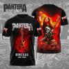 T-shirt Classique Groupe de Rock Pantera Album Impression 3D Hommes Femmes Hip Hop Manches Courtes T-shirt Surdimensionné Streetwear Haut Unisexe