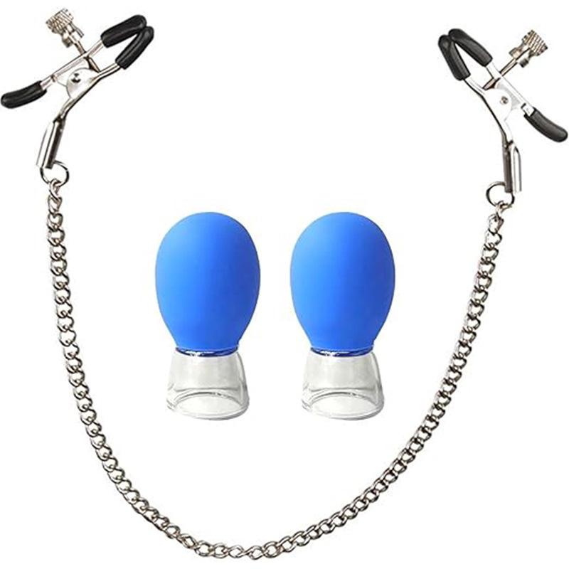 New Nipple Clamps Adjustable Pressure Breast Clips Vacuum Breast Pump Massager Stimulator Cupping Glass Adult Sex Toys for Women