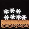 Mini Non-Woven Snowflake Christmas Decor with Silk Flower - No Back Adhesive