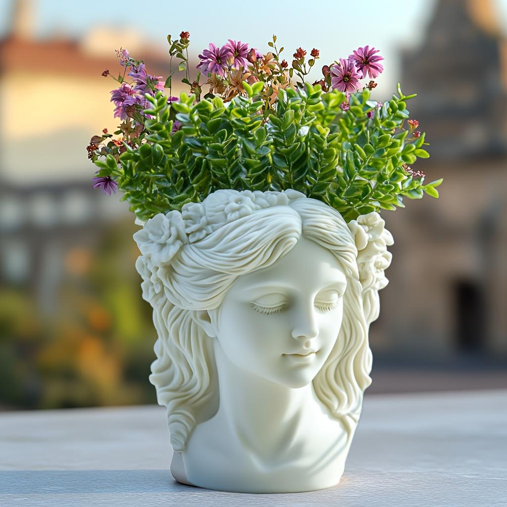 Statua Vaso Dea Venere Resina Silicone Stampo Scultura Bellezza Atena Fioriera Succulente Scatola Portaoggetti Gesso Stampo Stampi per Artigianato