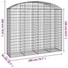 VidaXL Panier de Gabions Arqué Cage à Gabion Mur de Gabion Panier à Pierre Gabion pour Pierre Jardin Patio Extérieur 153478
