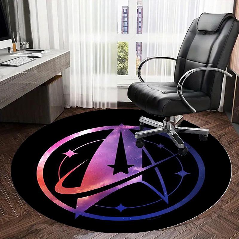 1pc Galactic Symbol Round Carpet, Made of Polyester,Perfect for Decorating Office Chairs, Living Rooms Fplt027