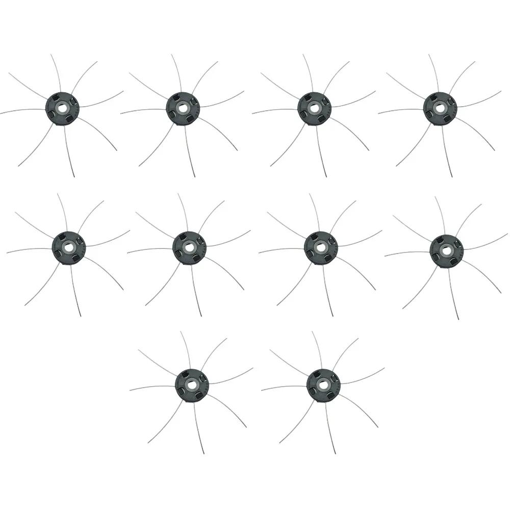 2/5/10Pcs Electric Weed Eater Head Steel Wire Line Trimmer Head 15mm Weed Wacker Head Cordless Grass Trimmers Garden Accessory