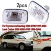 2*Side Fender Marker Turn Light Signal Clear for Toyota Land Cruiser LC100 98-07