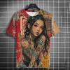 Cartoon Sexy Girl Pattern Men's T-Shirt 3d Printed Oversized T Shirts For Men Personality Harajuku Short Sleeve Tops Clothing
