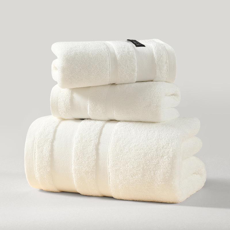 Premium All-Cotton Bath Towel: Thick, Soft, Absorbent, Antibacterial, Embroidered for Household and Hotel Use