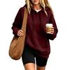 Damen Hoodie mit langen Ärmeln und Fronttasche, lässiger Pullover