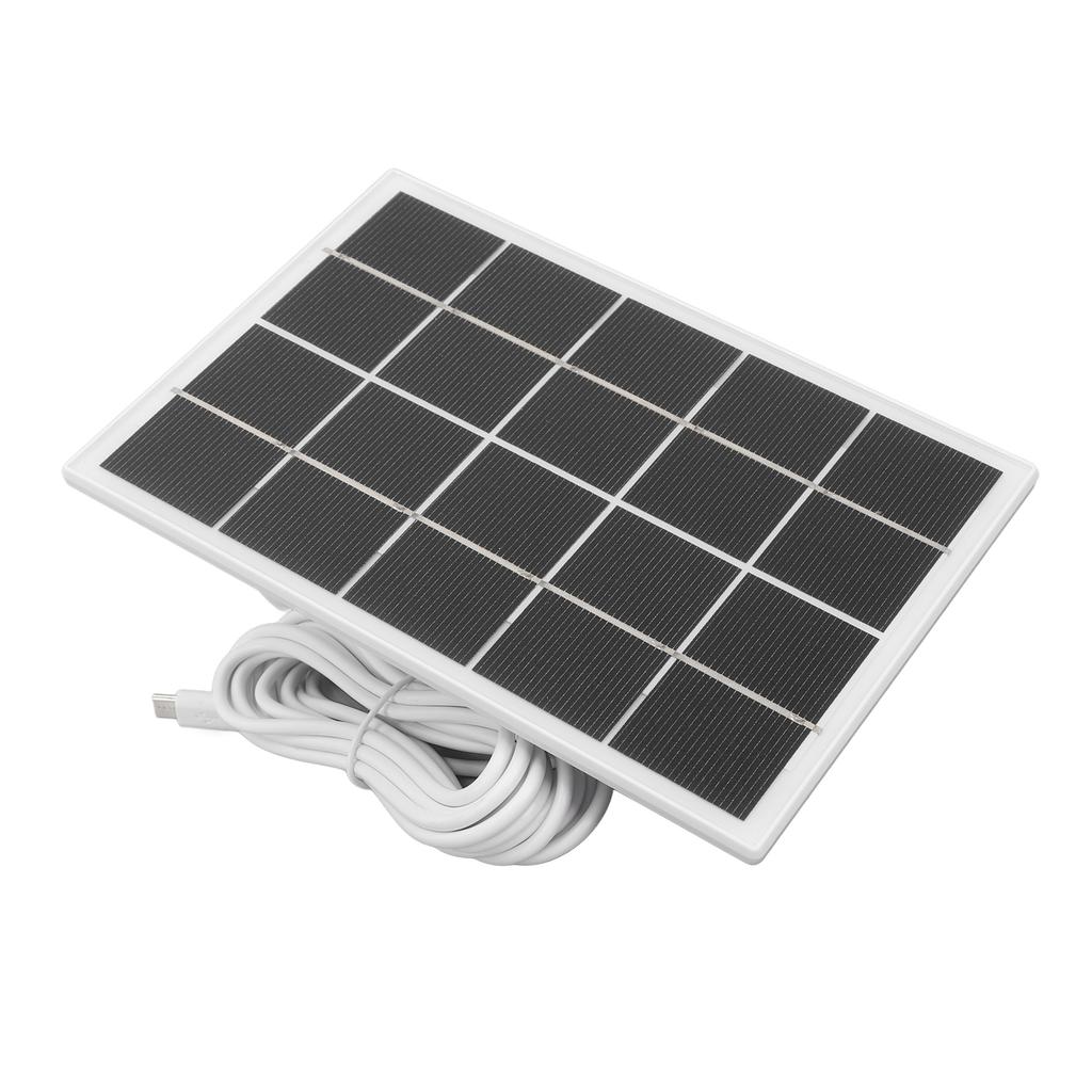 Camera Solar Charging Panel with Bracket 3W 5V Monocrystalline Silicon Type C Security Camera Solar Panel for   Devices