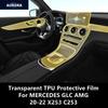 For MERCEDES GLC AMG 20-22 X253 C253 Car Interior Center Console Transparent TPU Protective Film Anti-scratch Repair Film Refit