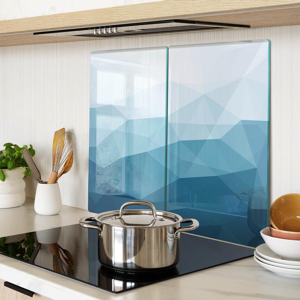 Glass Decorative Boards for Serving Snacks Abstraction 2X30X52 Cm