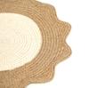 Beige Polyester Braided Placemat -Durable Round Table Mat for Dining