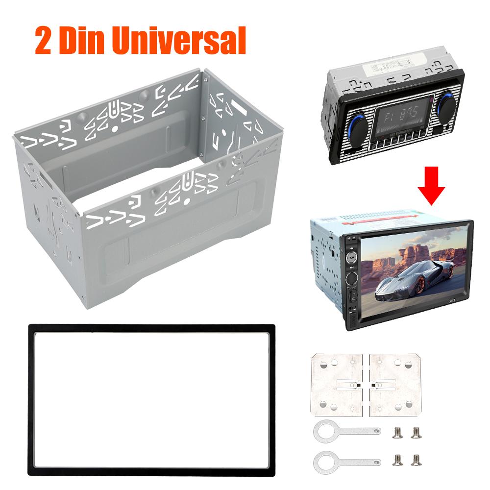 Radio Head Unit Installation Frame Universal 2Din Fittings Kit For 2Din Car DVD Radio Player Auto Panel Audio Dash Mount Kit Box