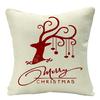 Christmas 40pcs Linen Pillowcase Festive Home Sofa Decoration Pillow Cushion Cover
