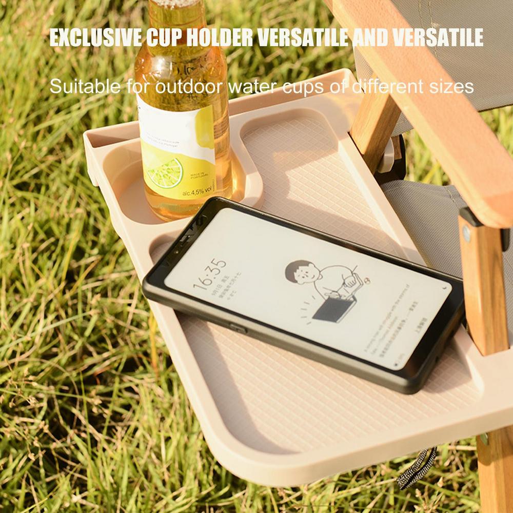 Chair Side Arm Tray Beach Chair Cup Holder Portable Breakfast Tray for Outdoor Recliner Tray Chair Side Tray Drink Holder