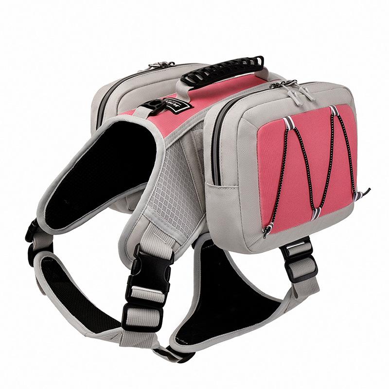 Large pet bag, dog self-backpack, dog bag, large-capacity dog backpack, snacks, going out to walk the dog, traction, explosion-proof rush