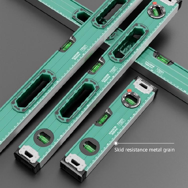 12in/24in Aluminum Ruler Strong Magnetic Ruler 45/90/180 Degree Bubble Measureing Ruler Ruler Tool