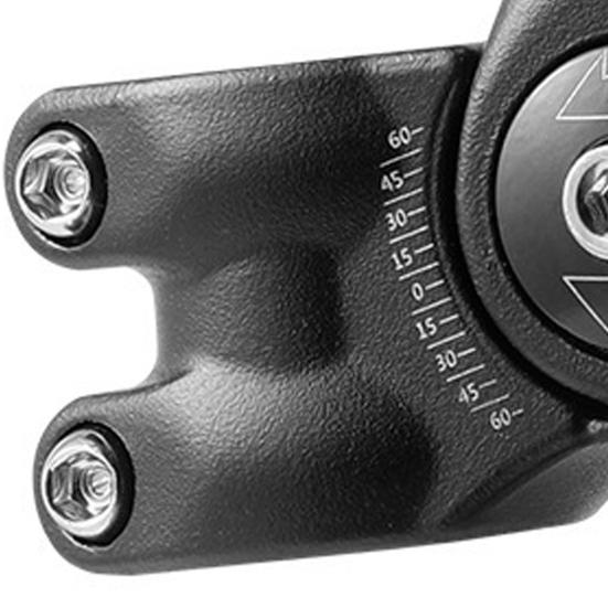 Στέλεχος τιμονιού ποδηλάτου ± 60 μοιρών Ρυθμιζόμενος σχεδιασμός εξαγωνικής οπής Ανθεκτική εύκολη συναρμολόγηση Ταιριάζει σε τιμόνια 31,8 mm Σωλήνες 28,6 mm για ποδήλατα δρόμου MTB