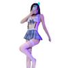 Sexy Lingerie Passion Suspenders Japanese College Style Student Blue Seduction Jk Sweet Girl Bed Pajamas