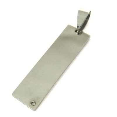 [N7005] - Customizable 'Peaceful' Pendant - 35x10 Mm