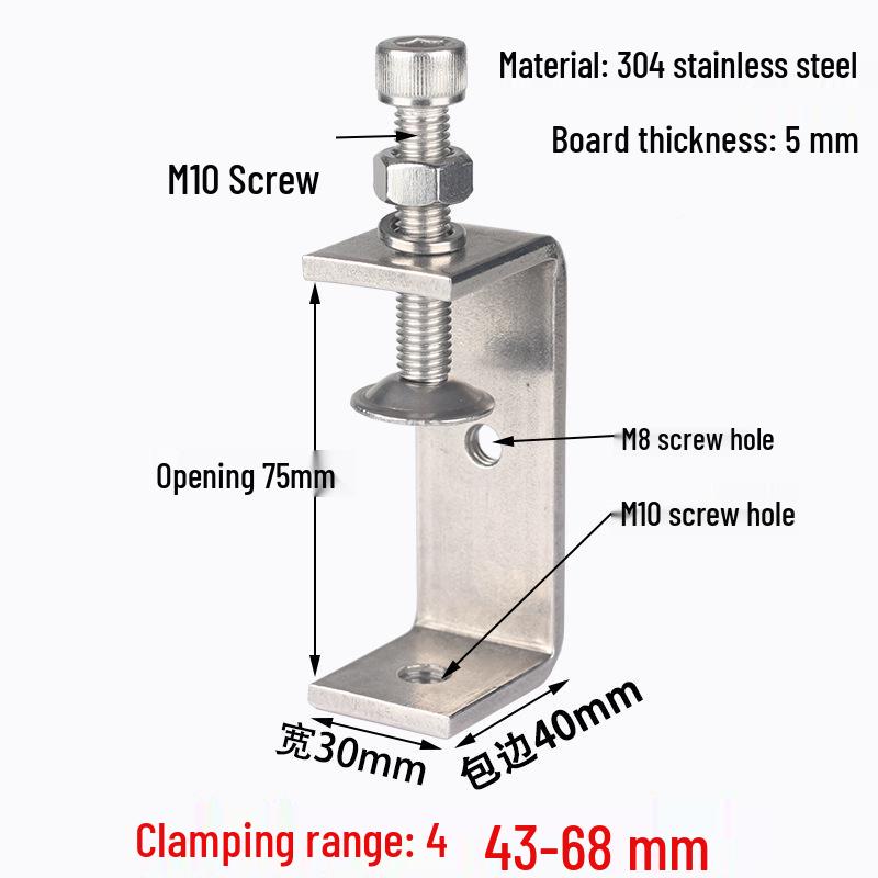 304 Stainless Steel U-Shaped Tiger Pipe Clamp Fastening Clip