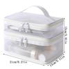 Women Clear Mesh Cosmetic Bag Dual Layer Travel Toiletry Bags Make Up Organizer Waterproof Brushes Holder Pouch