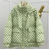 New Checkerboard Down Jacket Women's Short Hooded Loose Thickened White Duck Down Jacket Trend