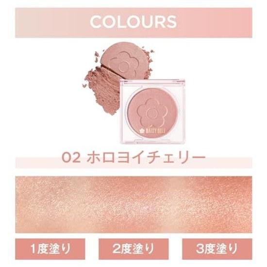 DAISY DOLL MARY QUANT Powder Blush Bloom 02 Horoyoi Cherry 7g Softly blends into skin allowing customizable color moist high-adhesion cheek. Red cheek