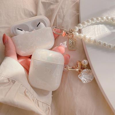 Luxury Shell Pearl Case for Apple Airpods 1 2 3 Bracelet Chain Case for AirPods Pro Case Bluetooth Earphone Accessories Box