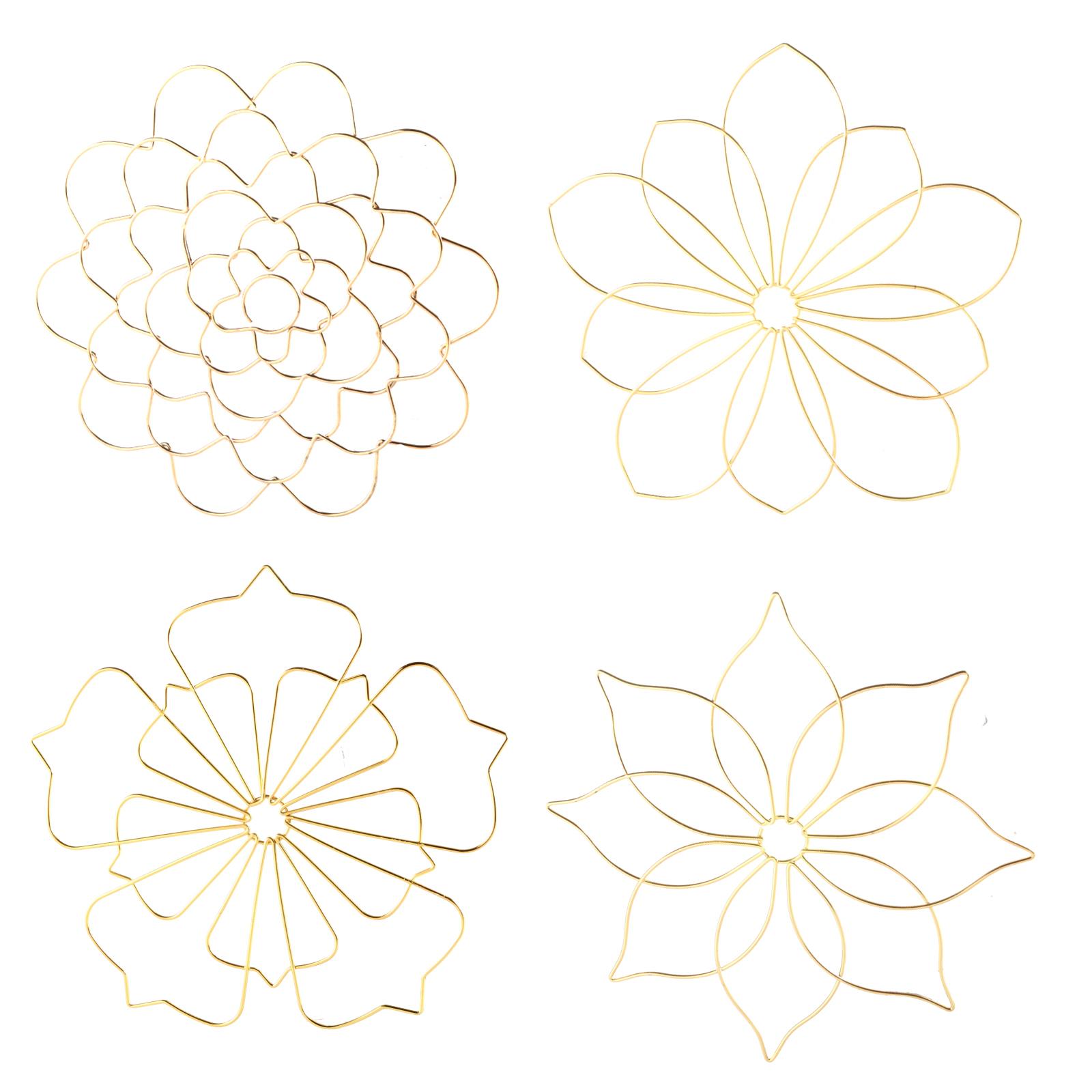 

Держатель для цветочной композиции из нержавеющей стали, 4 шт., цветочная сетка, инструмент для вазы, многоразовый круглый металлический фиксатор букета, 5 дюймов