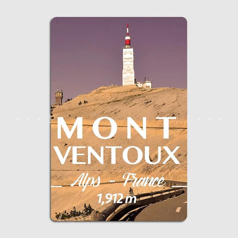 

Mont Ventoux Vintage Posters Wall Art Metal Plaques Tin Sign Interior Home Room Decoration Kitchen Wall Decor 20x30cm（7.8x11.8inch）