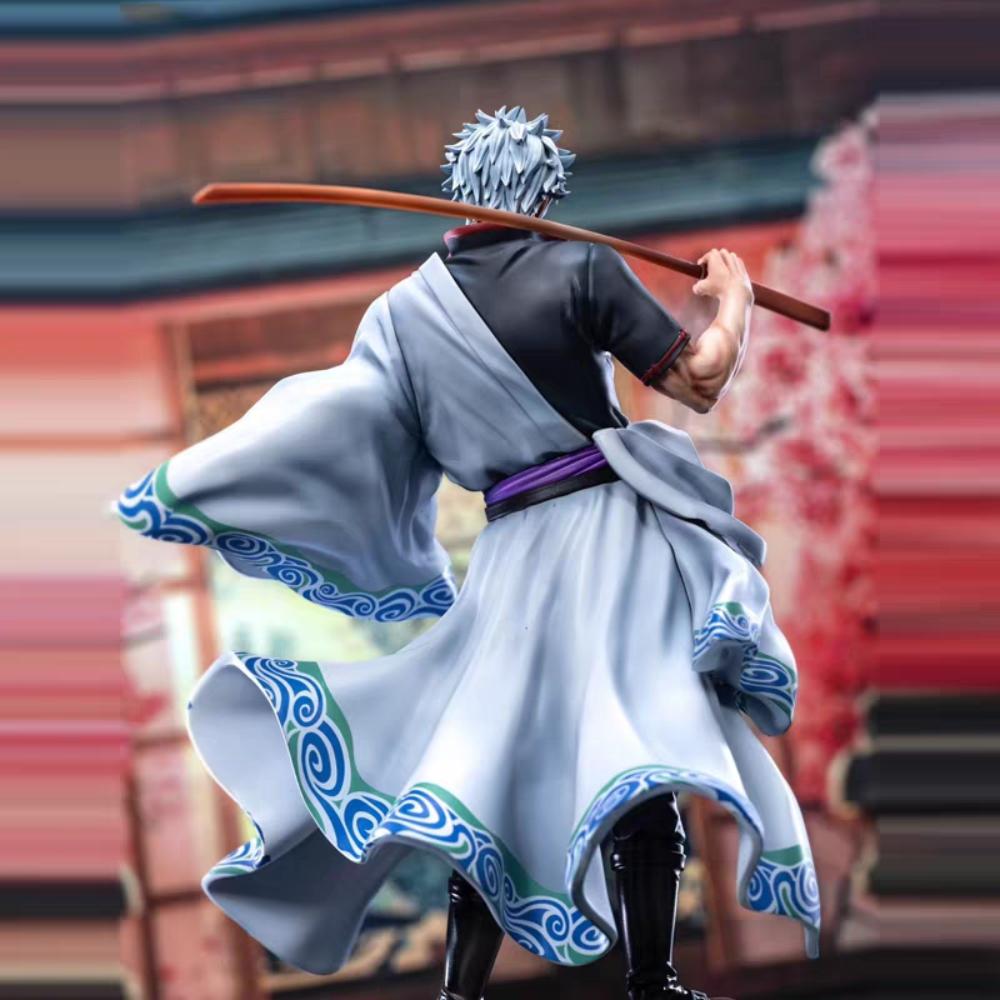 30cm bastard Gintoki Gintama anime figures Can be move Limited Edition Battle stance PVC Side table setup Collect toys Presents