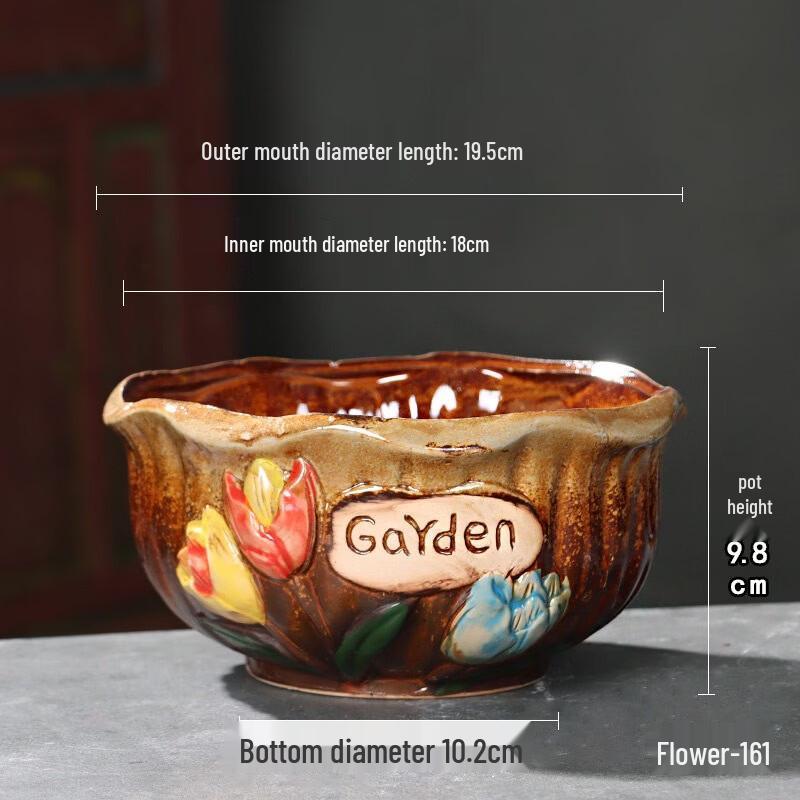 Большой керамический горшок для суккулентов