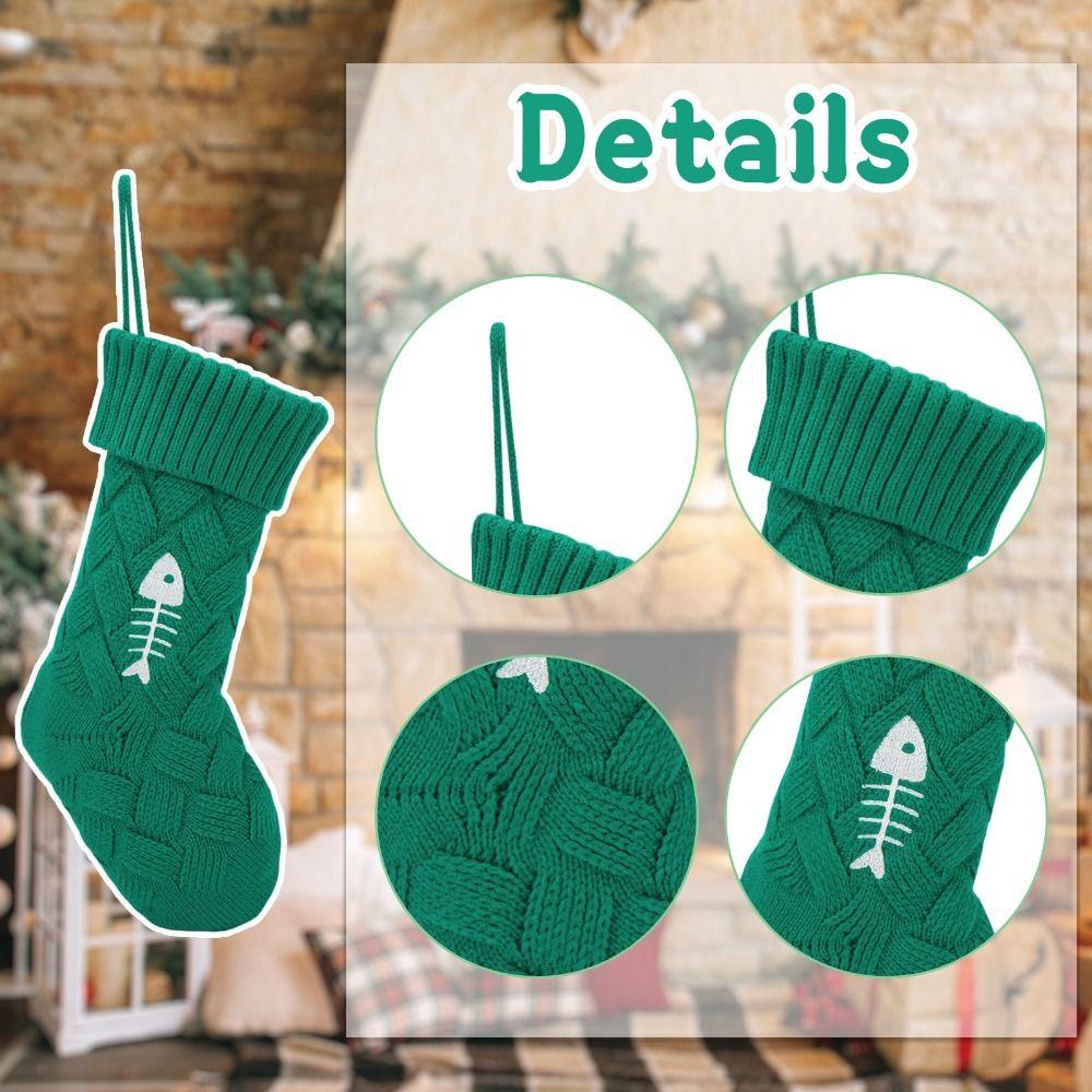 Handmade Knitted Socks Hanging Christmas Tree Pendant Candy Socks  Venue Layout Props