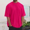 Summer Men's Fashion Loose Round Neck Solid Color All-match Short-sleeved T-shirt