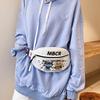 ins breast bag female Korean version student foreign style girl broadband shoulder messenger bag fashion canvas fanny pack