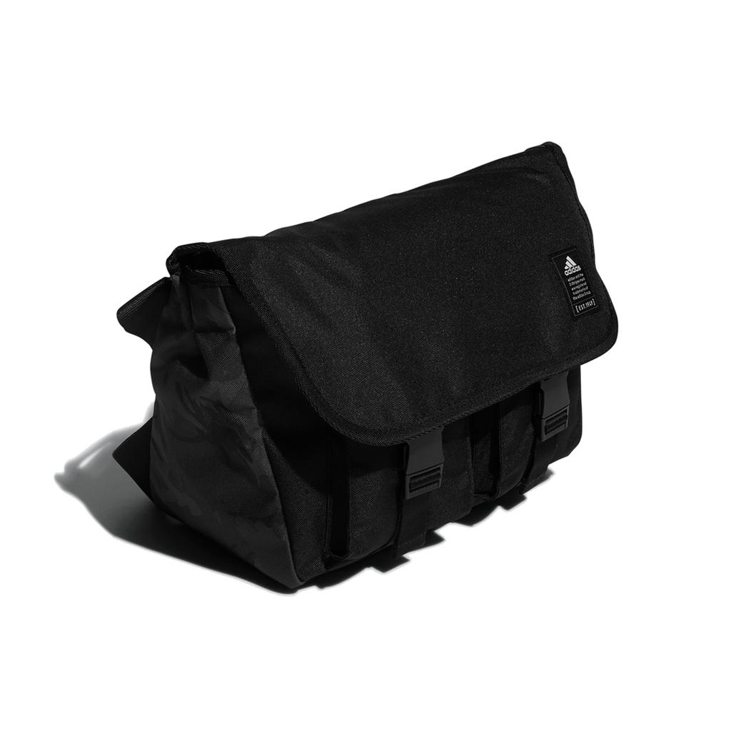 New Adidas Recycled Polyester Messenger Bag, Crossbody Bag Regular Unisex Black H31346