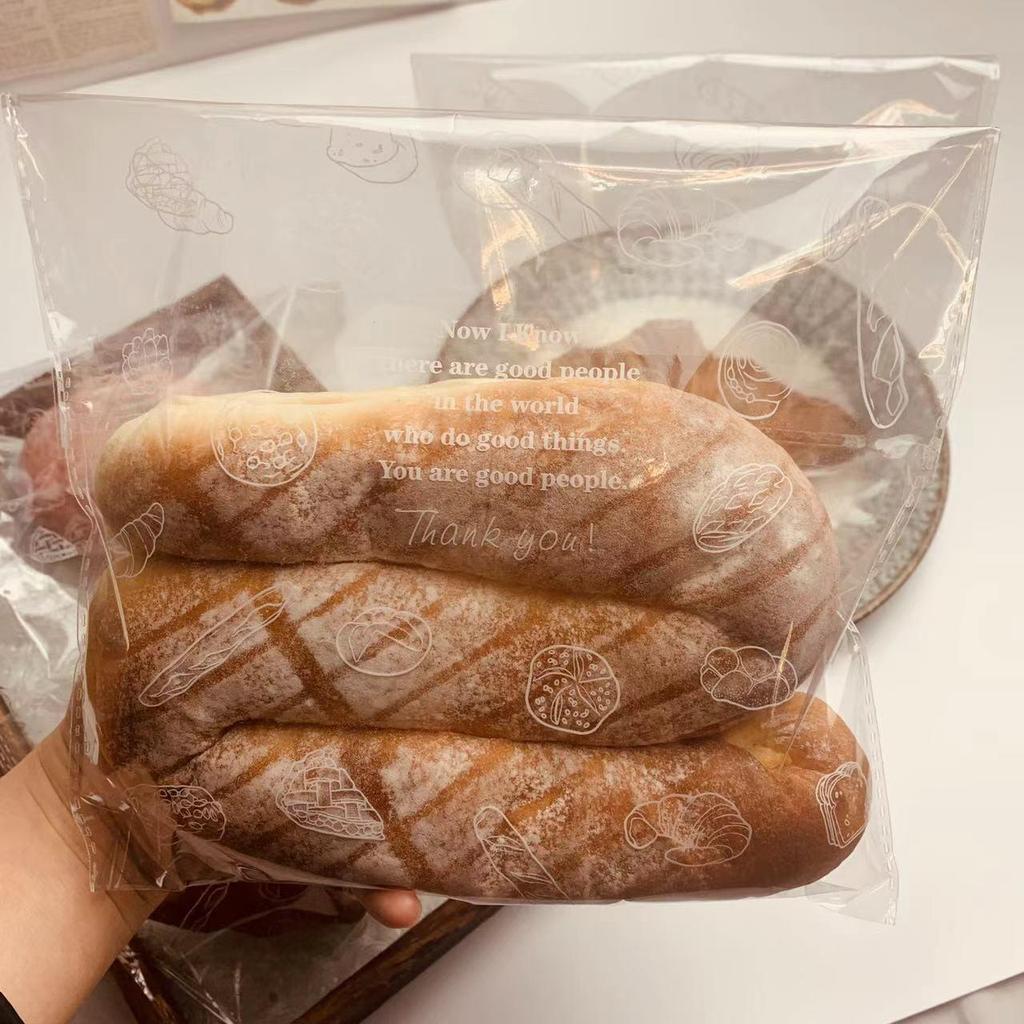 Transparent Self-Adhesive Bags for Bread, Donuts, Bagels & More - Disposable & Ideal for Food Storage