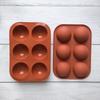 Half Sphere Silicone Chocolate Mold 6 Hole Non-Stick Food Grade Mould for Hot Cocoa Bomb Home Baking Dessert DIY