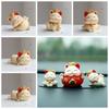 Waving Arm Mini Lucky Cat Figure Cartoon Cat Car Fortune Cat Ornament  Automotive Interior