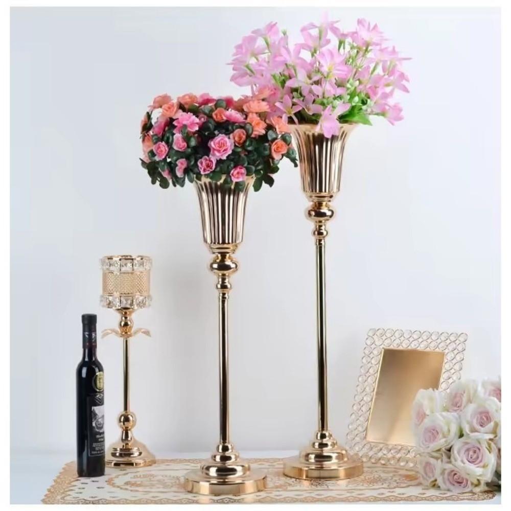 Metal Flower Vase Golden Table Flower Vase Retro Artificial Flower Vase  Home Decoration
