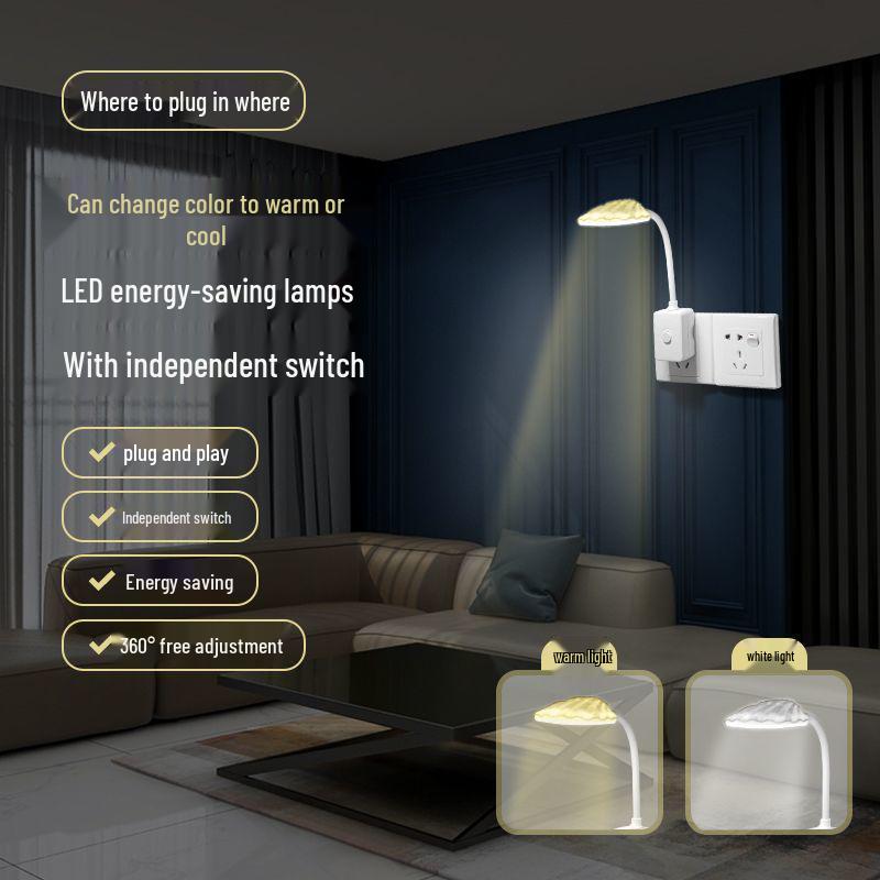 Energieeffizientes LED-Nachtlicht: Augenfreundliche Wand- oder Nachttischlampe für Studium, Stillen & Schlafzimmer. Superhell.