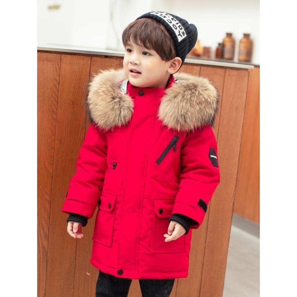 Children's Clothing, Boys' Cotton Jacket, Down Cotton Winter Clothing, Middle-aged and Older Children's Cotton Jacket, Thick and Warm Cotton Jacket