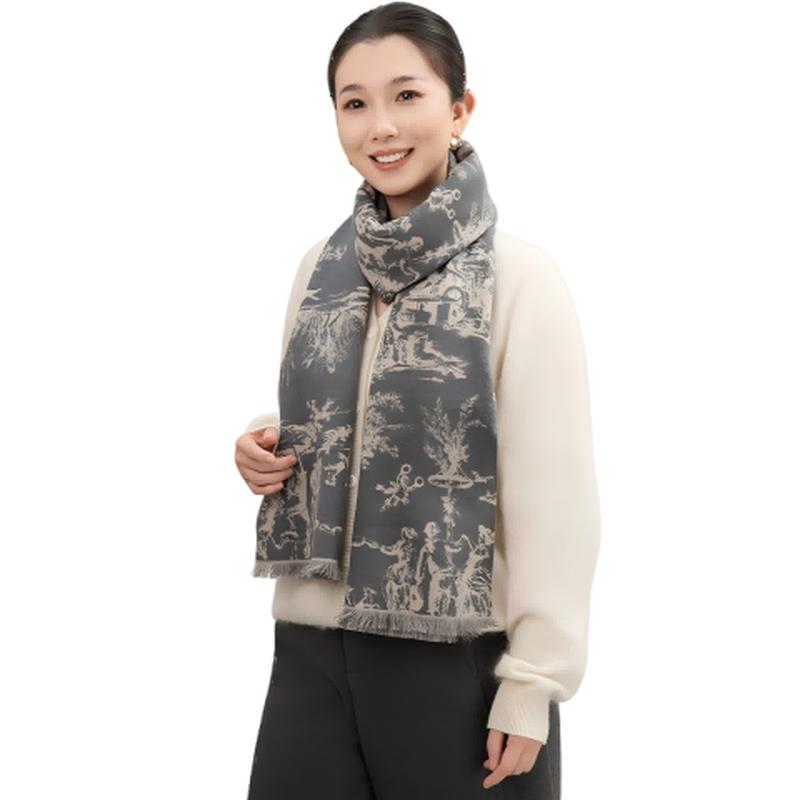 Shanghai Story Women s 100% Mulberry Silk Scarf 180x60cm (with tassels)